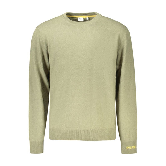 Green Cotton Men Sweater