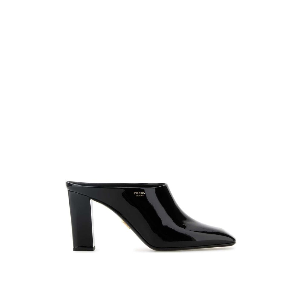 Black Calfskin Mules