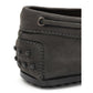 Gray Nubuc Leather Moccassin