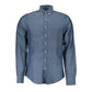 Blue Linen Men's Shirt