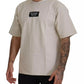 Ivory Cotton Ivory Printed Crewneck