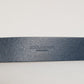 Blue Leather Classic Metal Logo Buckle Belt