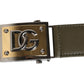 Military Green Nylon Logo Metal Buckle Belt