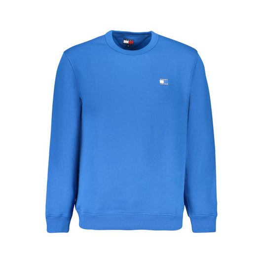 Blue Cotton Men Sweater