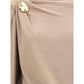 Beige Fleece Wool Casual Dress