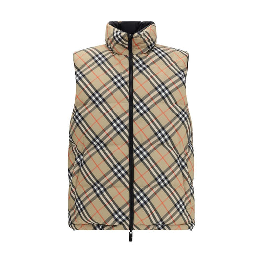 Black Polyester Sleveless Jacket