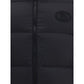 Black Polyester Sleveless Jacket
