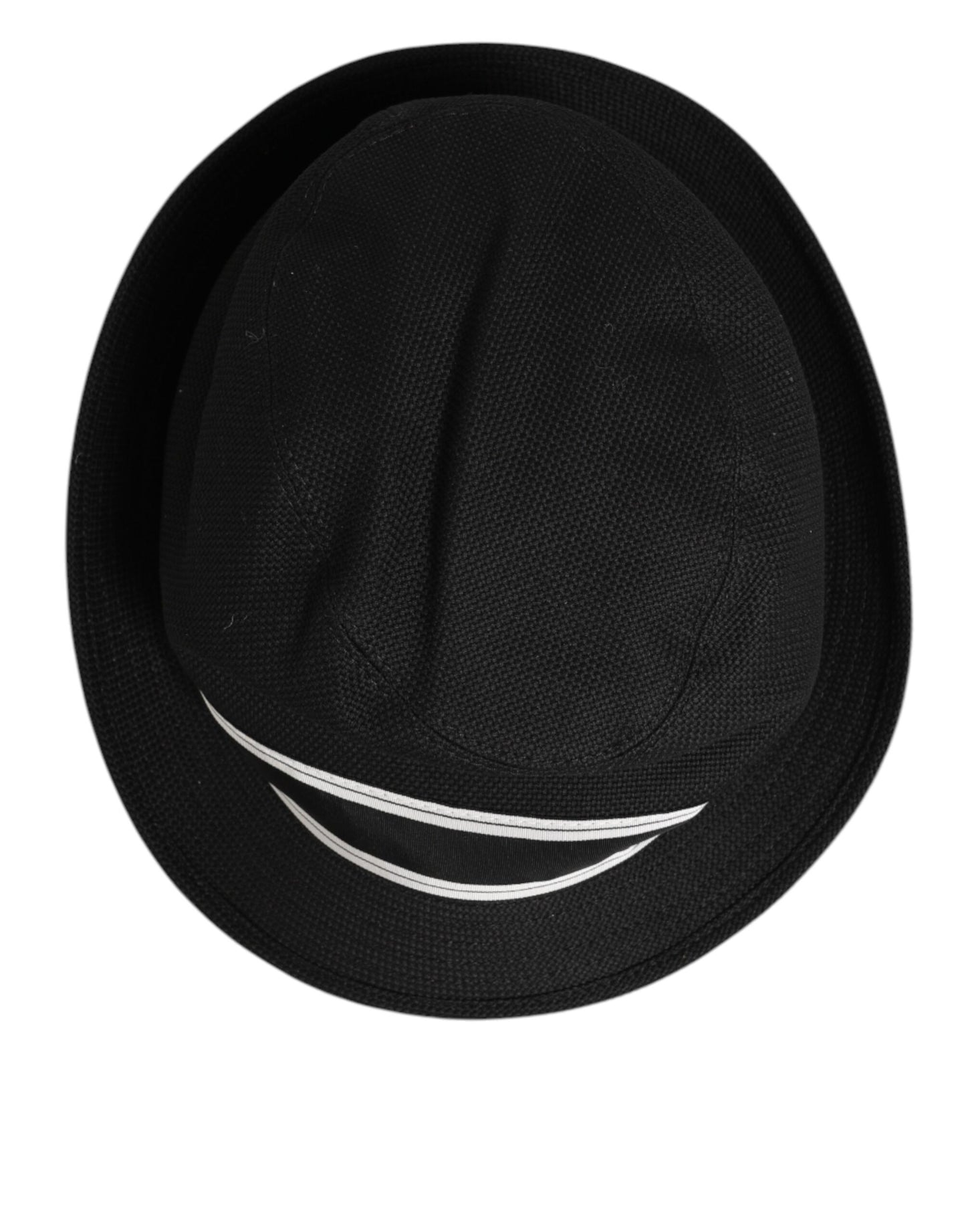 Black Cotton Polka Dot Lining Fedora Men Hat