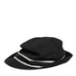 Black Cotton Polka Dot Lining Fedora Men Hat