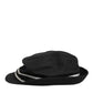 Black Cotton Polka Dot Lining Fedora Men Hat
