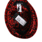 Red Black Nylon Leopard Print Bucket Men Cap Hat
