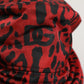 Red Black Nylon Leopard Print Bucket Men Cap Hat