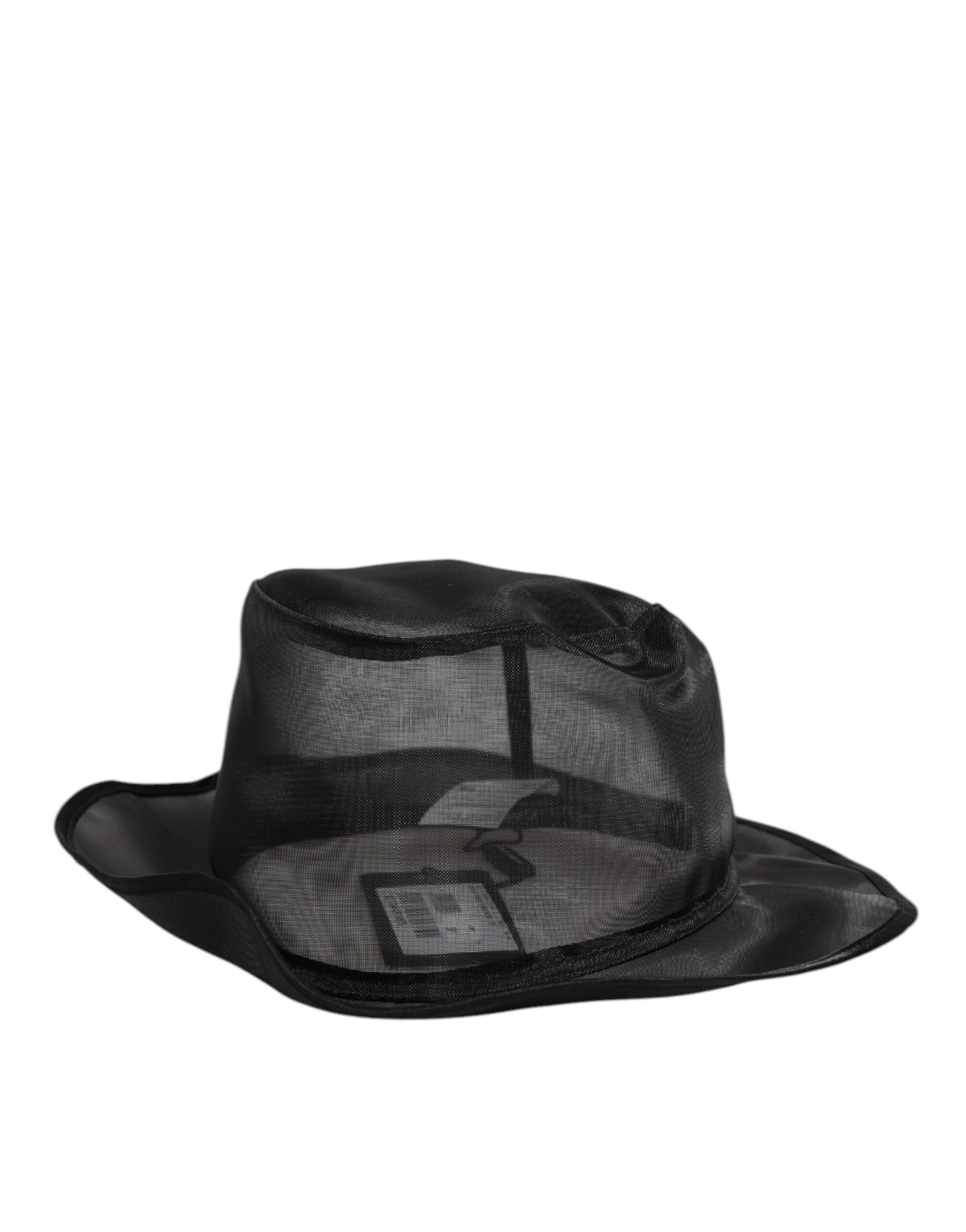 Black Silk Mesh Bucket Men Fisherman Cap Hat