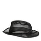 Black Silk Mesh Bucket Men Fisherman Cap Hat