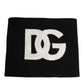 Black D&G Logo Cashmere Knitted Men One Size Scarf