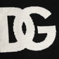 Black D&G Logo Cashmere Knitted Men One Size Scarf