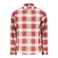 Red Cotton Men Shirt