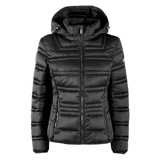 Black Polyester Jackets & Coat