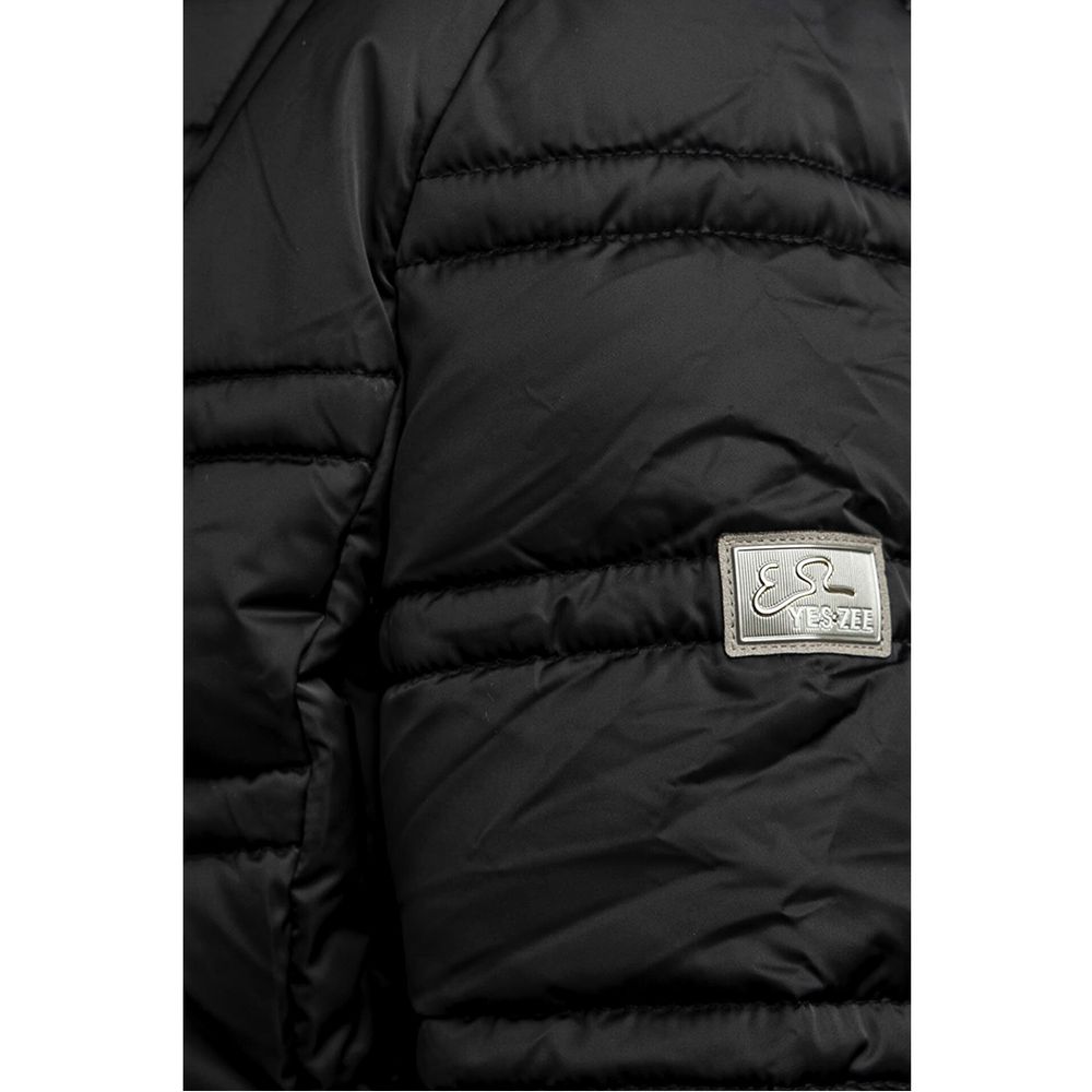 Black Polyester Jackets & Coat