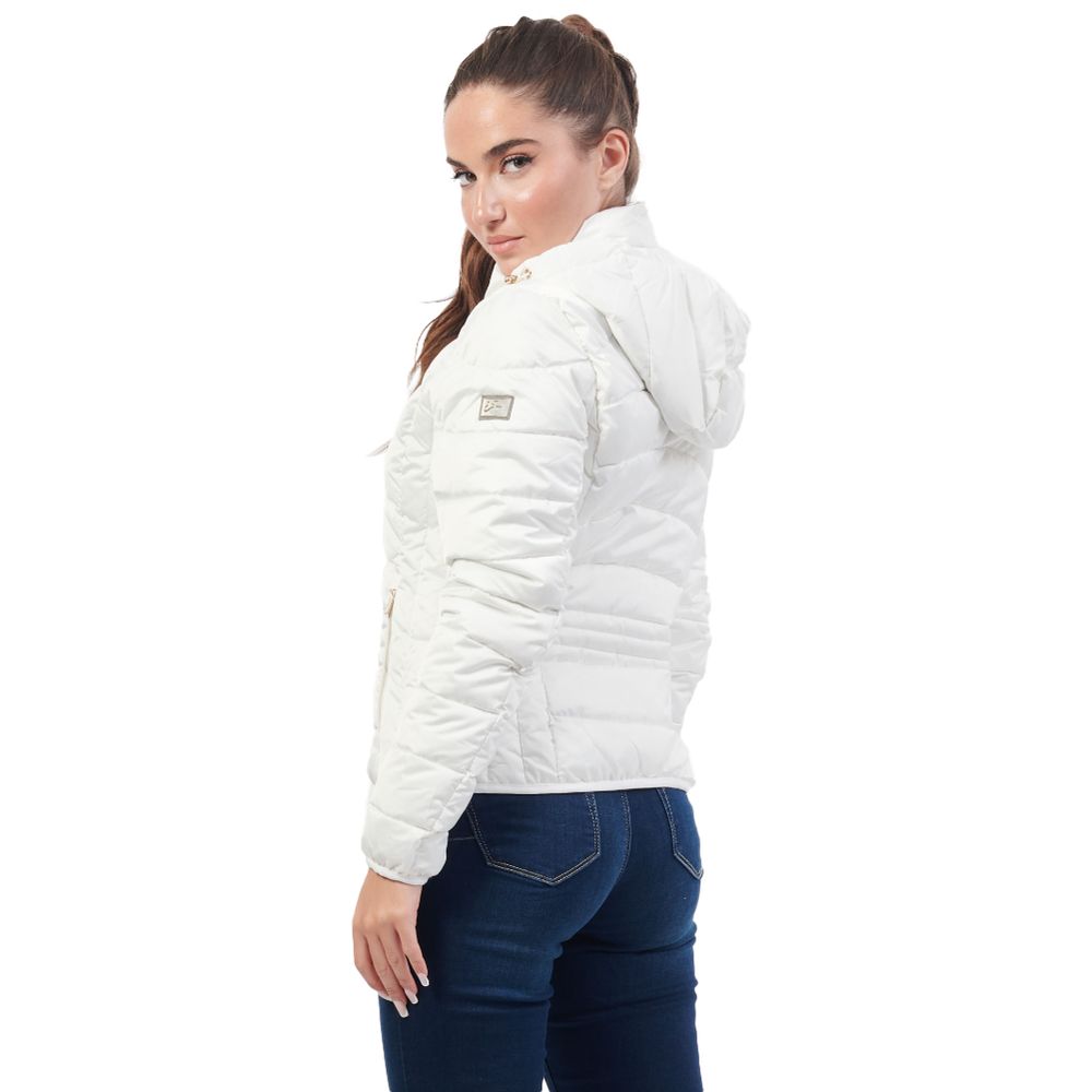 White Polyester Jackets & Coat