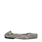 Beige Leather Ballet Flats