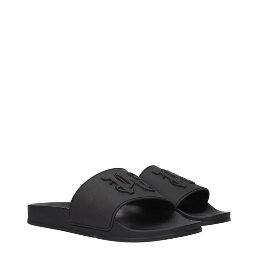 Black Cotton Slippers