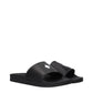Black Cotton Slippers