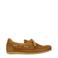 Brown Leather Slip-On Loafers
