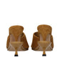 Brown Leather Stiletto Heel Sandals