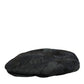 Black Polyester Newsboy Men Cloth Capello Hat