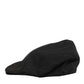 Black Polyester Newsboy Men Cloth Capello Hat
