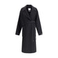 Black Fleece Wool Coat
