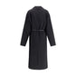 Black Fleece Wool Coat