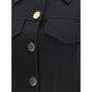 Black Fleece Wool Coat
