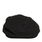Black Cotton DG Logo Newsboy Cloth Capello Hat