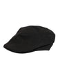 Black Cotton DG Logo Newsboy Cloth Capello Hat