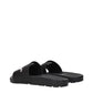 Black Cotton Slippers