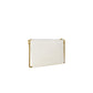 Cream Leather Clutch Bag