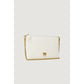 Cream Leather Clutch Bag