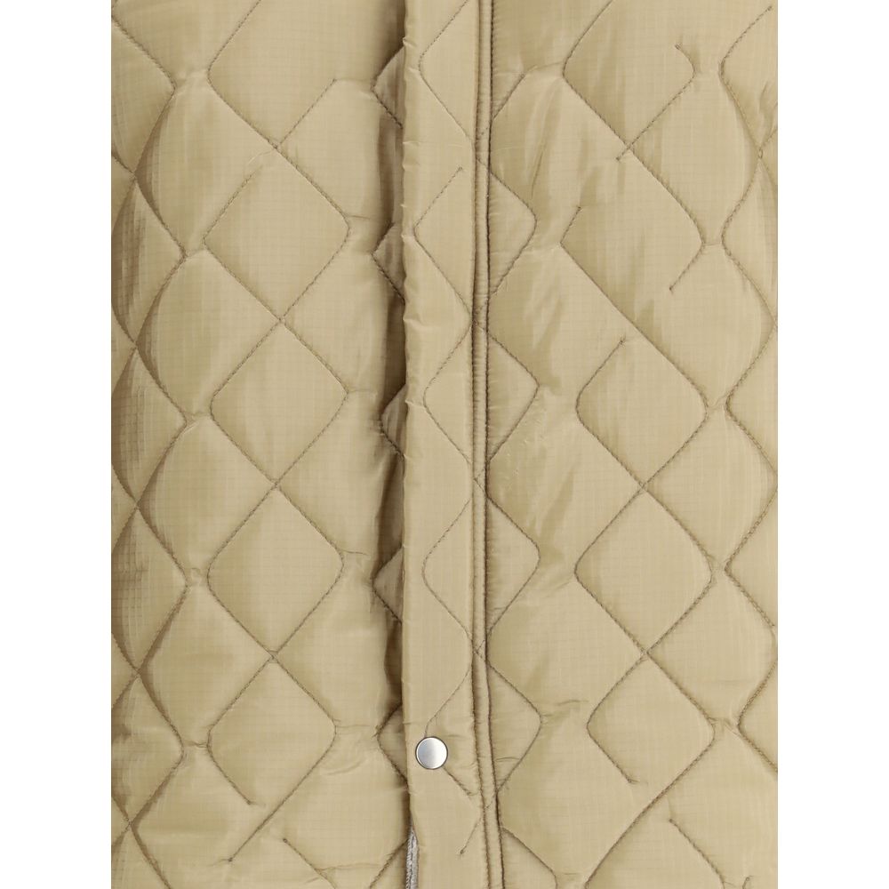 Beige Polyamide Bomber