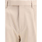 Beige Cotton Dress Pants
