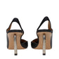 Black Leather High Heel Pumps