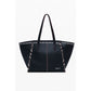 Black Polyurethane Women Shoulder Bag