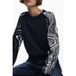 Black Polyester Women Sweater