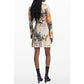 Beige Polyester Women Dress