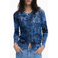 Blue Viscose Women Sweater
