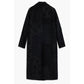 Black Polyester Women Coat