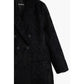Black Polyester Women Coat