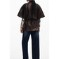 Brown Polyethylene Women Poncho