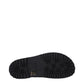 Green Fabric Flat Sandals